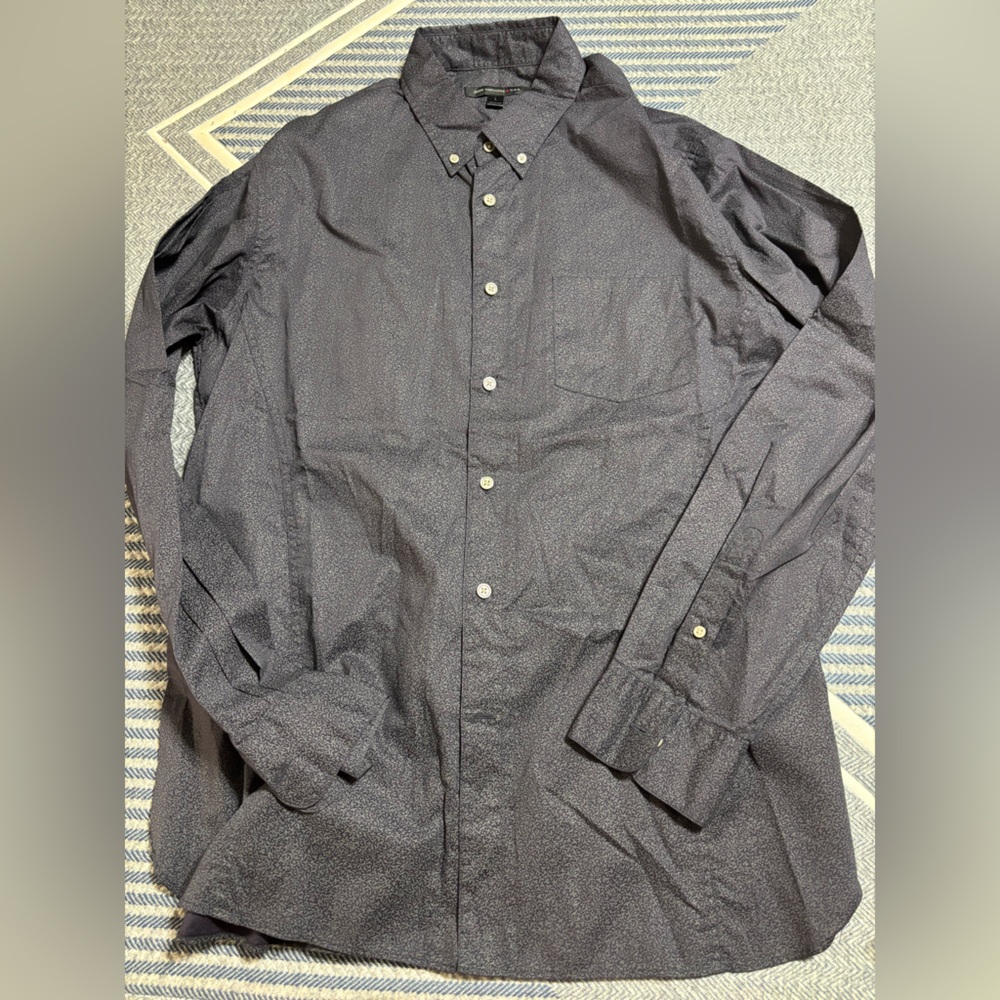 John Varvatos Gray Button Up Dress Shirt
